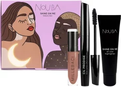 Подарочный набор Nouba SHINE ON ME NUDE (тушь для ресниц, губная помада, хайлайтер)