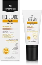 Cantabria Heliocare 360° Color Water Gel SPF 50+ 50 мл - Сонцезахисний зволожуючий водний гель Беж