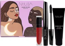 Подарочный набор Nouba SHINE ON ME RED (тушь для ресниц, губная помада, хайлайтер)