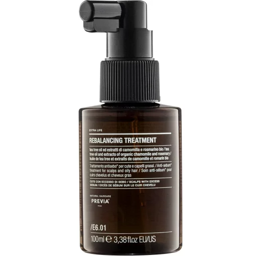 Previa Natural Haircare Extra Life E6.01 Rebalancing Treatment, 100 мл - Себорегулирующий уход для жирной кожи головы