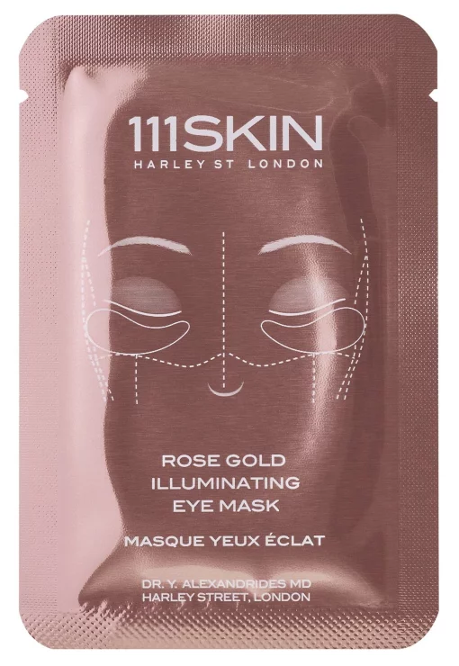 111 SKIN Rose Gold Illuminating Eye Mask Box, 8 шт - патчі освітлюючі для шкіри навколо очей з рожевого золота