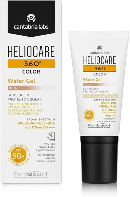 Cantabria Heliocare 360° Color Water Gel SPF 50+ 50 мл - Сонцезахисний зволожуючий водний гель Беж