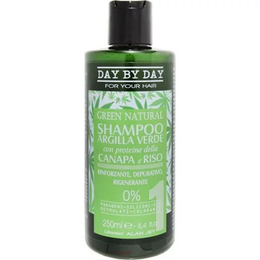 Alan Jey Green Natural Shampoo Argilla Verde, 250 мл - Шампунь с зеленой глиной, протеинами конопли и риса