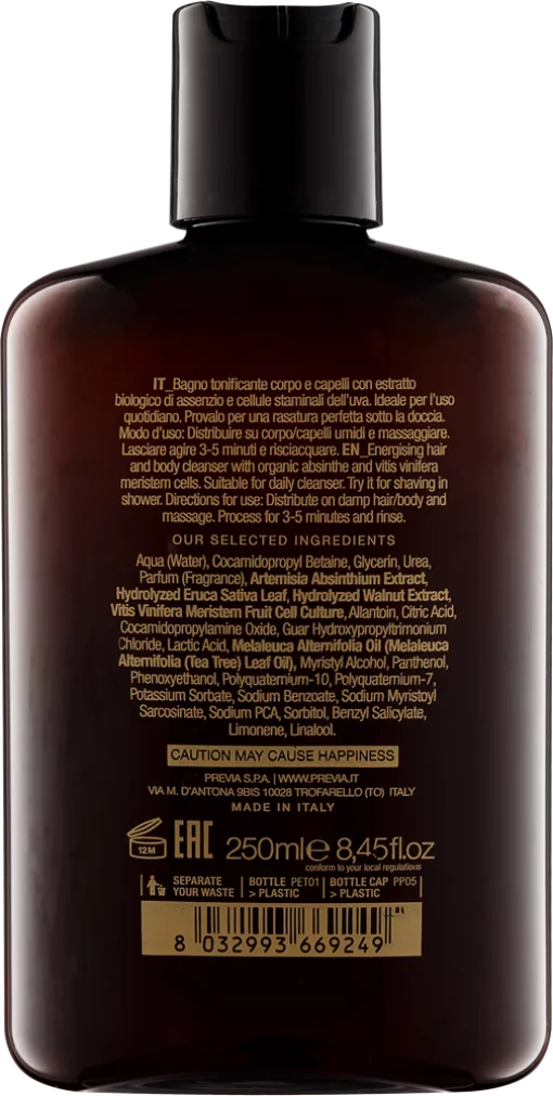 Previa MAN - Ванна для тела и волос