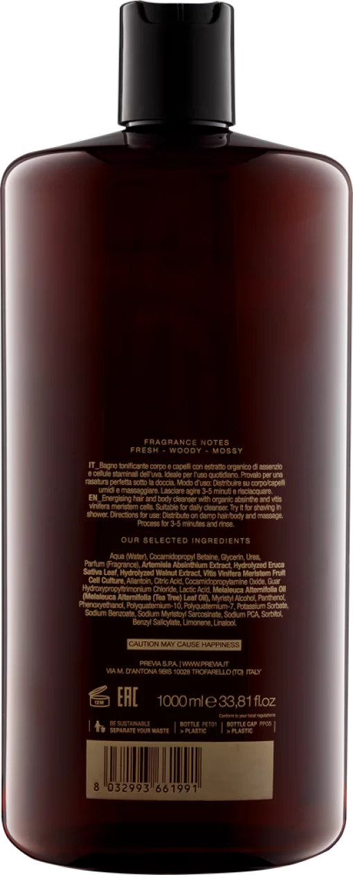 Previa MAN - Ванна для тела и волос