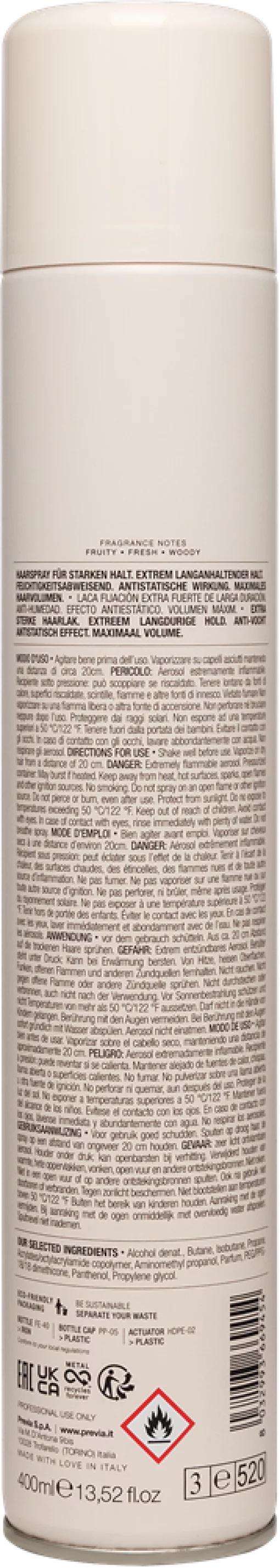 Previa STYLE&amp;FINISH, 400 мл - Эко-спрей для волос сильной фиксации