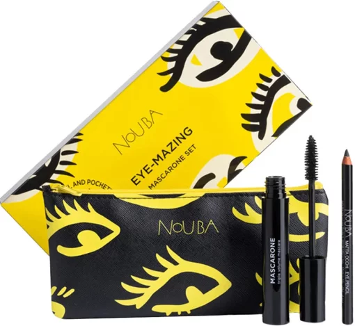Подарочный набор Nouba MASCARONE (Туш для ресниц + карандаш для глаз + косметичка)