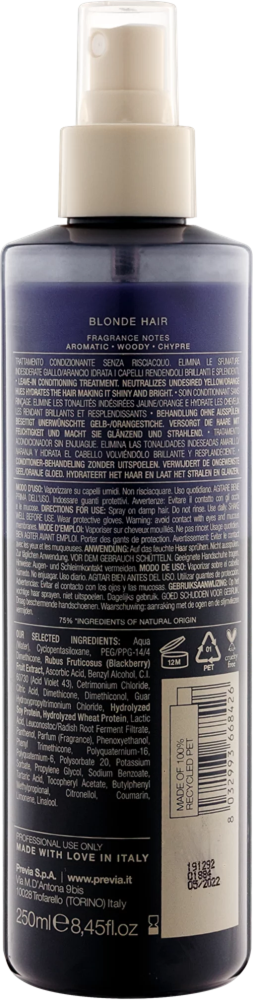 Previa Silver "Серебряный блеск" 200 мл - Двухфазный кондиционер