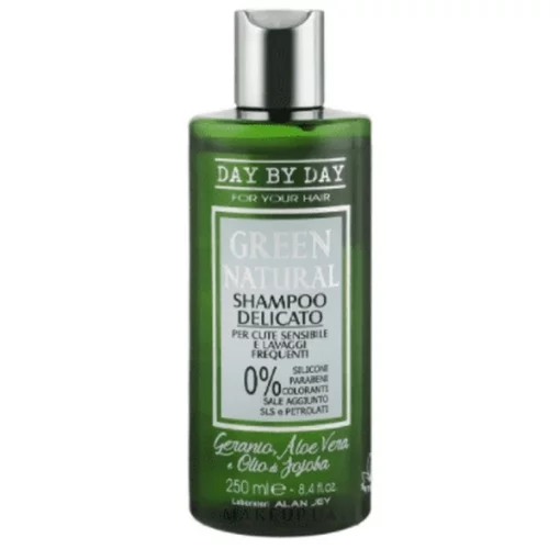 Alan Jey Green Natural Shampoo Delicate, 250 мл - Шампунь деликатный для чувствительной кожи и частого мытья