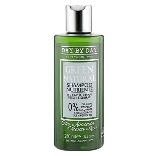 Alan Jey Green Natural Shampoo, 250 мл - Шампунь питательный для вьющихся, сухих и поврежденных волос