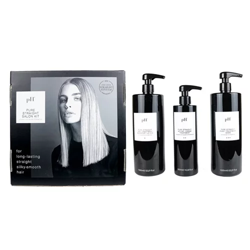 pH PURE STRAIGHT НАБОР Подготовительный шампунь 1000мл + Крем-актив 500мл + Закрепительная маска 1000мл