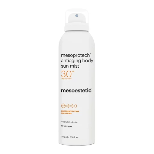 Mesoestetic Mesoprotech Antiaging Body Sun Mist SPF30+, 200 мл - Сонцезахисний спрей для тіла з антивіковим ефектом